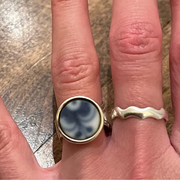 Vintage solid silver adjustable statement ring - Picture 1 of 8